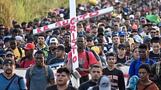 Caravana de inmigrantes.