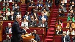 Michel Barnier en la Asamblea Nacional. 