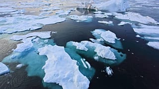 The frozen Arctic Ocean