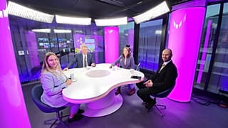 Stefan Grobe im Studio mit Ina-Marie Stark, Renate Schroeder und Florian Cortez