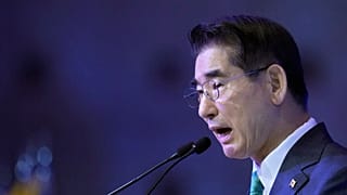 South Korean Defense Minister Kim Yong Hyun delivers a speech during the plenary session of the Seoul Defense Dialogue 2024 in Seoul, South Korea, Wednesday, Sept. 11, 2024.