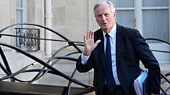 Michel Barnier au palais de l'Élysée, à Paris, le jeudi 10 octobre 2024.