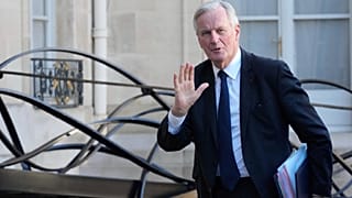 Michel Barnier au palais de l'Élysée, à Paris, le jeudi 10 octobre 2024.