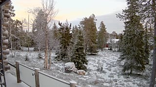 Kuusamo Webcam zeigt eine leichte Schneedecke, 5. Dezember 2024