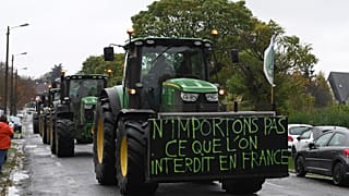 Image d'une manifestation contre l'accord UE-Mercosur en France