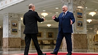 Vladimir Putin y Alexander Lukashenko
