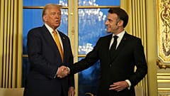 Trump y Macron en el Palacio Elíseo, el sábado 7 de diciembre