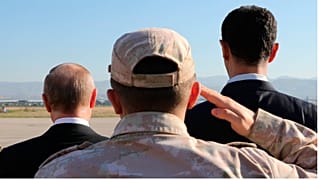 دیدار پوتین و اسد از پایگاه حُمَيْمِيم  در سال ۲۰۱۷