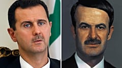الرئيس السوري الأب حافظ الأسد والرئيس الإبن بشار الأسد 