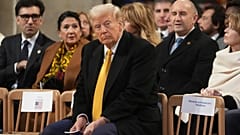 Дональд Трамп на церемонии открытия Нотр-Дама после реконструкции. 7 декабря 2024 года