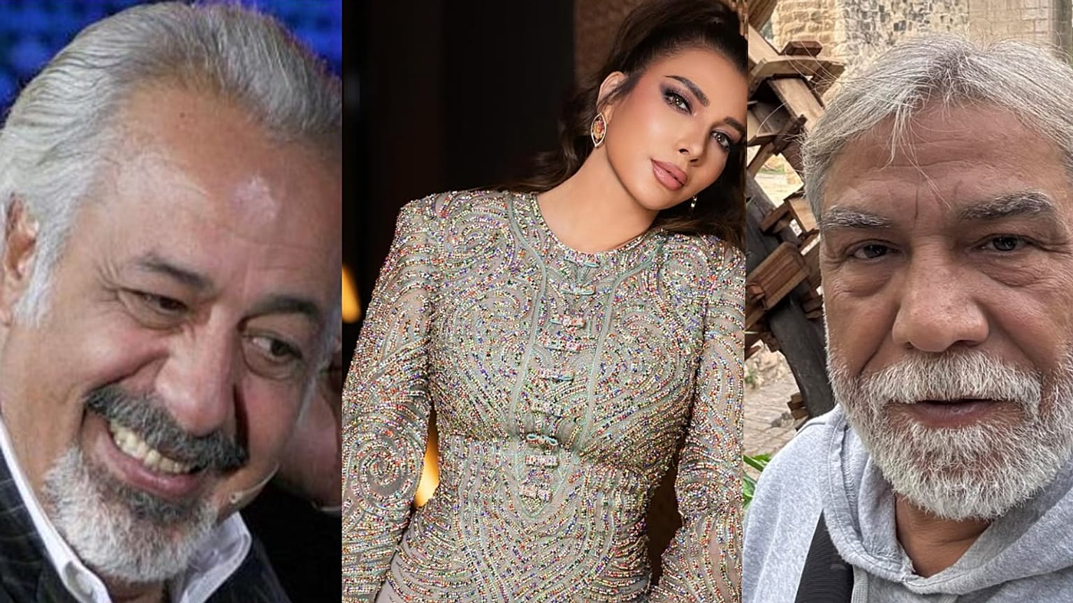 الفنانون أصالة نصري، أيمن زيدان وأيمن رضا.