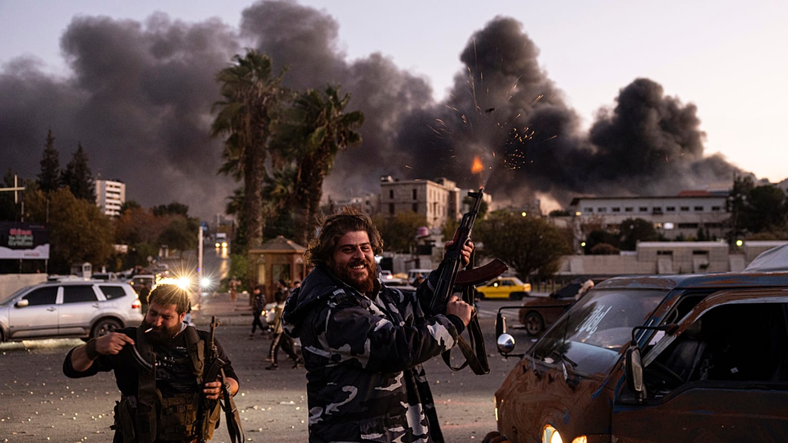 Les rues de Damas après la prise de la capitale par les rebelles le 8 décembre 2024
