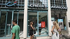 Crédit Agricole Bank, in Nice, southeastern France. 14 September 2011.