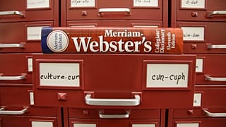 Bu fotoğrafta ABD menşeli Merriam-Webster sözlüğünün bir örneği görülüyor, 9 Aralık 2014