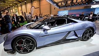 The electric super sports car U9 of BYD subsidiary Yangwang with 1300 horse power is displayed at the Essen Motor Show in Essen, Germany, Friday, Nov. 29, 2024. 