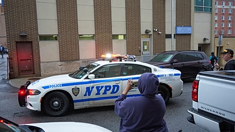 New York Police officers arrive at Altoona Police Department