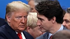 Donald Trump, Kanada Başbakanı Justin Trudeau ile beraber NATO liderler zirvesinde, 4 Aralık 2019