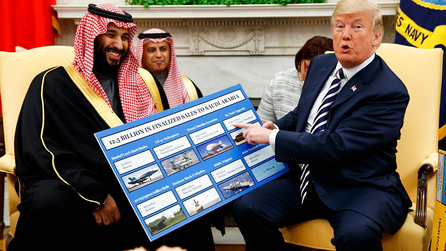 دونالد ترامپ و بن سلمان ولیعهد عربستان سعودی