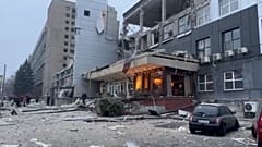 Clinique privée détruite suite à une frappe russe, Zaporizhzhia en Ukraine le 10.12.2024