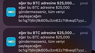 HGS'nin uygulamasından gönderilen bildirimler