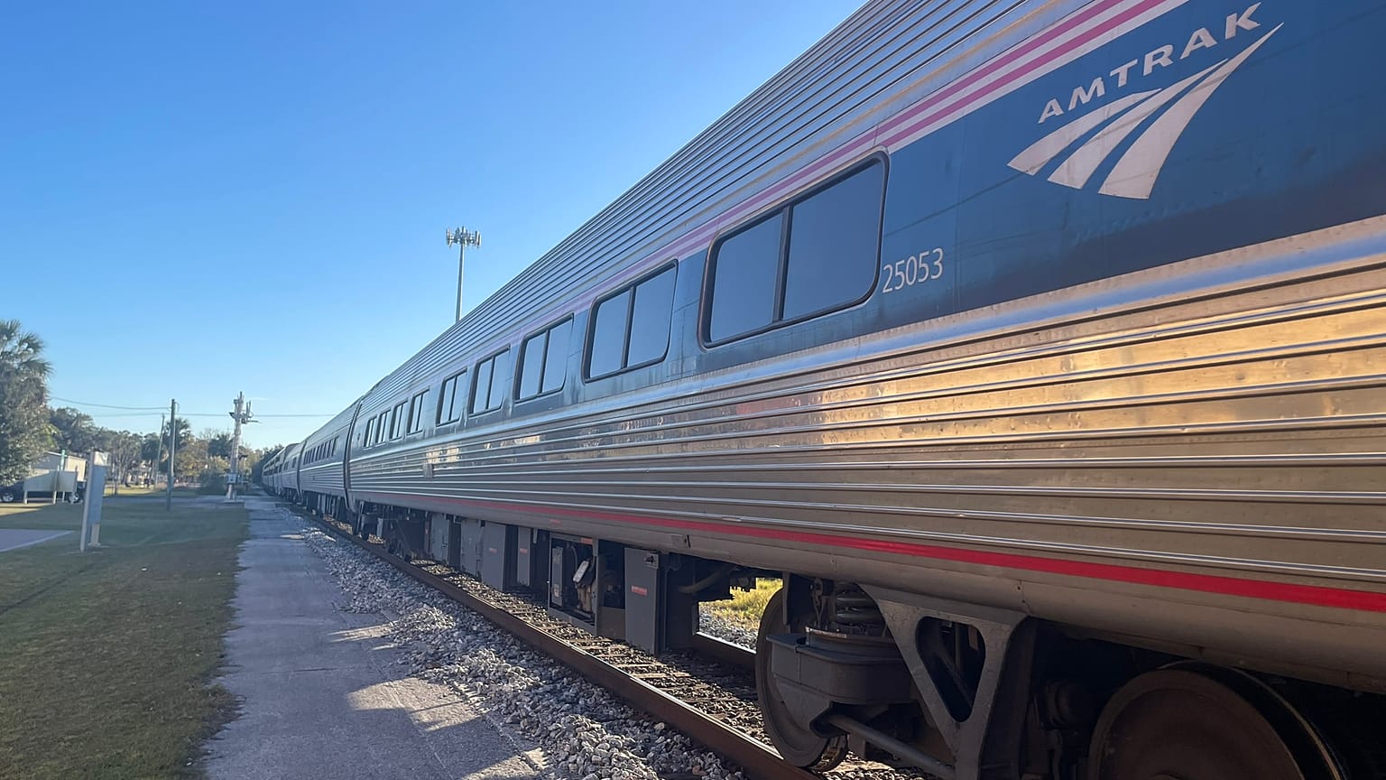 Amtrak's Silver Meteor train from Florida to New York.