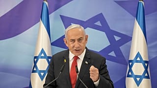 İsrail Başbakanı Binyamin Netanyahu Kudüs'te düzenlediği basın toplantısında konuşuyor, 9 Aralık 2024.