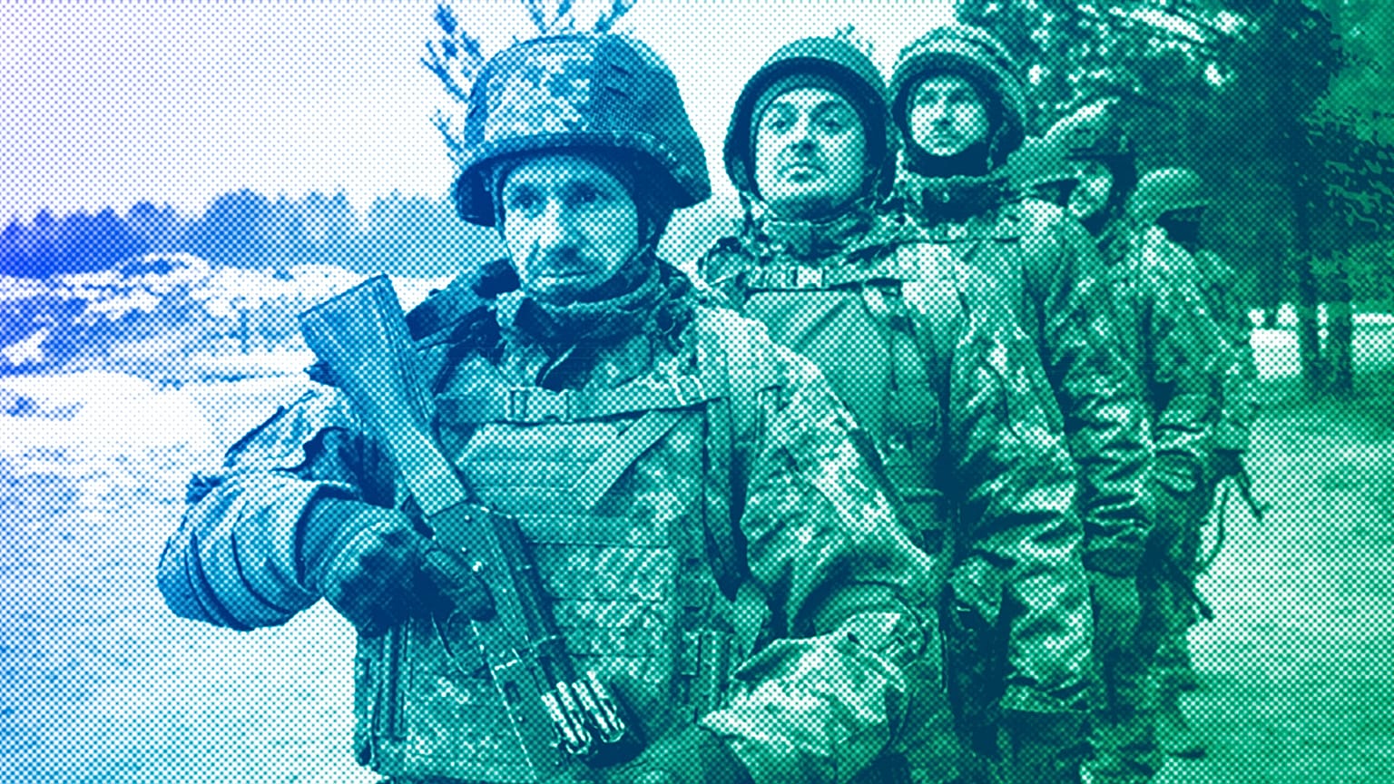 New recruits practice on a military training ground in Chernihiv region, December 2024