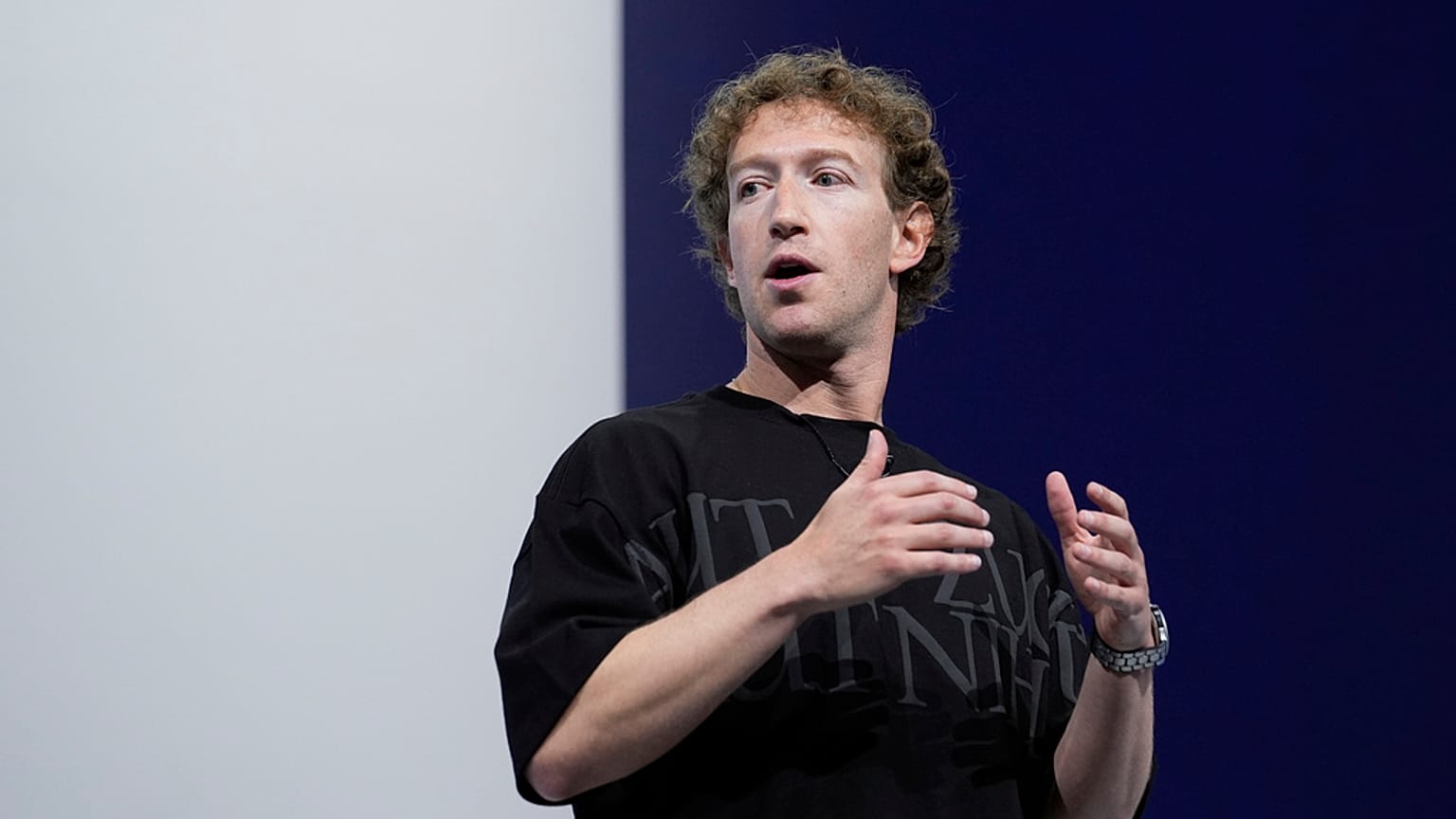 Mark Zuckerberg durante a conferência Meta Connect em 25 de setembro de 2024.