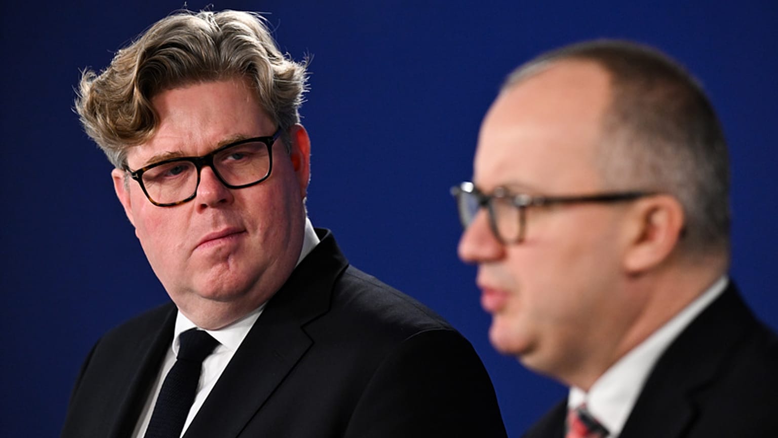 From left to right: Gunnar STRÖMMER (Minister for Justice, Sweden), Adam BODNAR (Minister for Justice, Poland)Justice and Home Affairs Council - December 2024