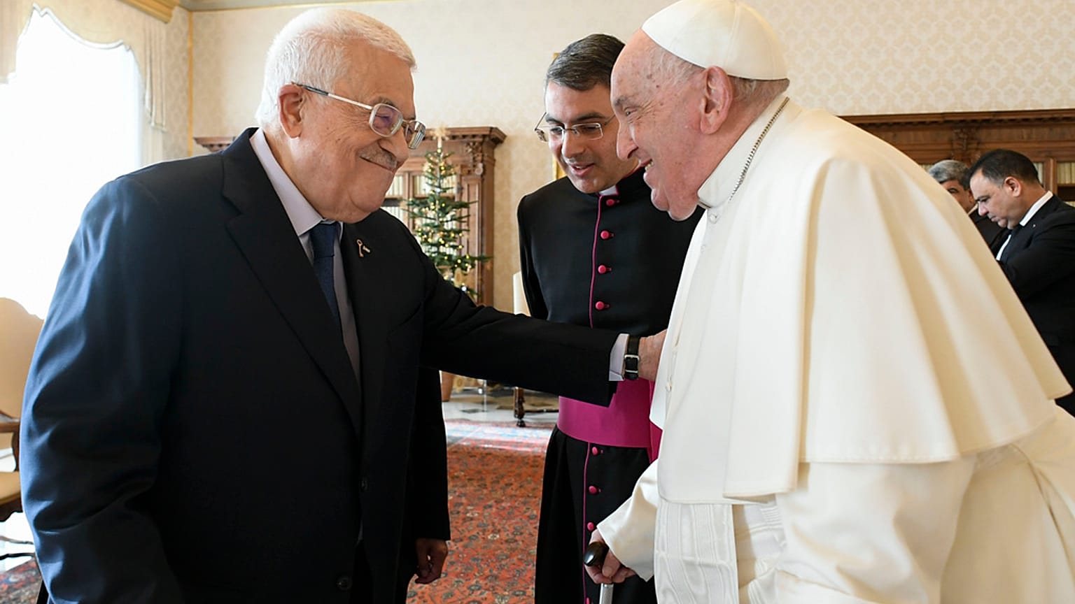 Abbas com o Papa no Vaticano