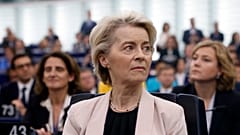 Η πρόεδρος της Ευρωπαϊκής Επιτροπής Ursula von der Leyen, στο Ευρωπαϊκό Κοινοβούλιο στο Στρασβούργο, Γαλλία, Τετάρτη 27 Νοεμβρίου 2024. 