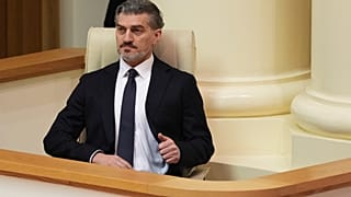 Избранный президент Грузии Михаил Кавелашвили на заседании парламента, 14 декабря 2024 года.