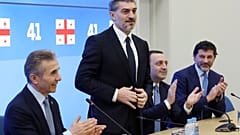 Mikheil Kavelashvili, 53 anos, antigo jogador da seleção nacional e da Primeira Liga