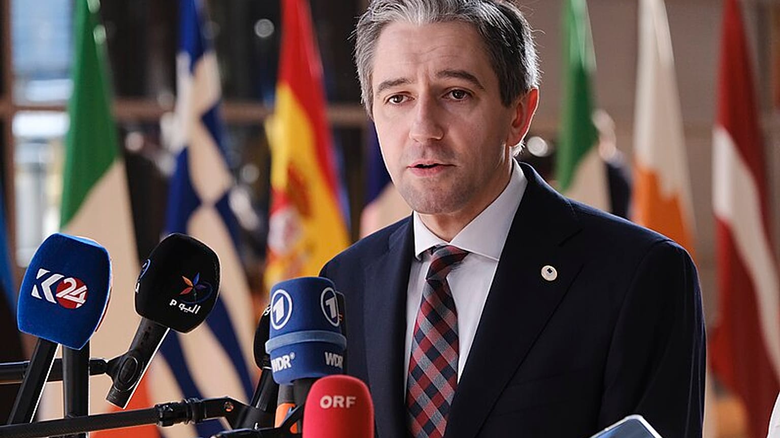 Simon Harris en un Consejo Europeo de este año