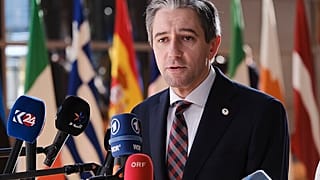 Simon Harris en un Consejo Europeo de este año
