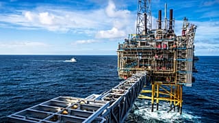 La piattaforma a gas Sleipner A in Norvegia - un sito che utilizza la CCS dal 1996.