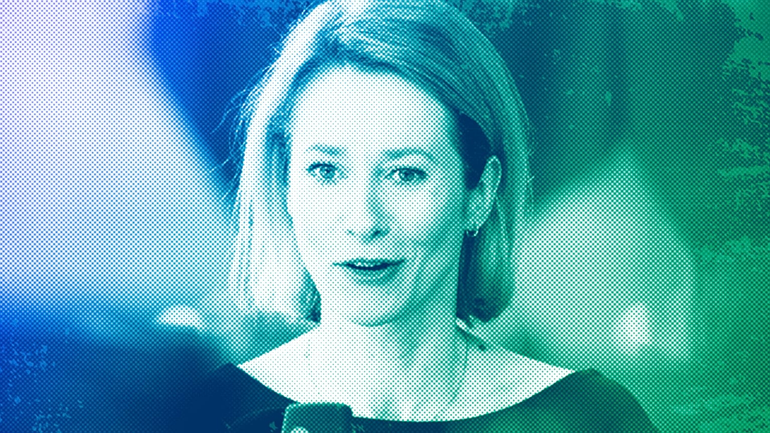 Estonia's Prime Minister Kaja Kallas speaks with the media as she arrives for an EU summit in Brussels, April 2024