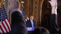 Donald Trump, Palm Beach'te gazetecilerin sorularını yanıtlıyor, 16 Aralık 2024