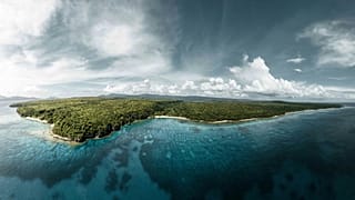 Una isla de Vanuatu a vista de pájaro