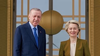 Cumhurbaşkanı Recep Tayyip Erdoğan (solda) ve AB Komisyonu Başkanı Ursula Von Der Leyen (Fotoğraf, Başkan'ın resmi X hesabından alınmıştır)