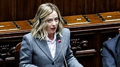 DOSYA FOTOĞRAFI - İtalya Başbakanı Giorgia Meloni, 24 Ocak 2024 Çarşamba günü Roma'da İtalyan Parlamentosu Temsilciler Meclisi'ne hitap ediyor