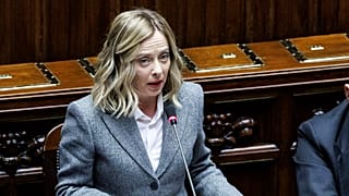 DOSYA FOTOĞRAFI - İtalya Başbakanı Giorgia Meloni, 24 Ocak 2024 Çarşamba günü Roma'da İtalyan Parlamentosu Temsilciler Meclisi'ne hitap ediyor