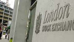 A sign is seen outside the London Stock Exchange in London, Friday, Aug. 17, 2007.