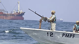 Somali deniz polisi, Purtland eyaleti açıklarında devriye geziyor