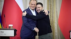 Prezydent Ukrainy Wołodymyr Zełenski z Donaldem Tuskiem w Lwowie