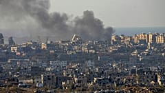 La bande de Gaza vue depuis le sud d'Israël, mercredi 18 décembre 2024.