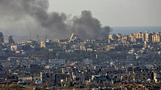 La bande de Gaza vue depuis le sud d'Israël, mercredi 18 décembre 2024.