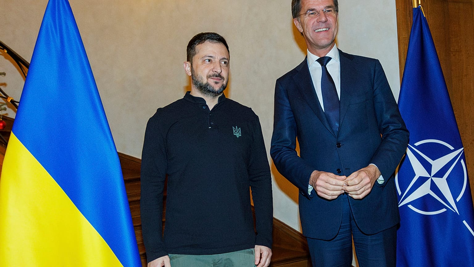Volodímir Zelenski y Mark Rutte