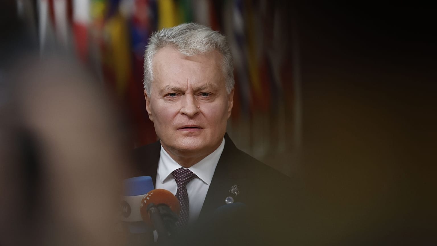 Litvanya Cumhurbaşkanı Gitanas Nauseda, Brüksel'deki Europa binasında, 19 Aralık 2024