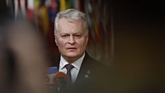 Litvanya Cumhurbaşkanı Gitanas Nauseda, Brüksel'deki Europa binasında, 19 Aralık 2024